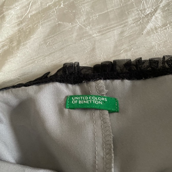 NWT United Colors of Benetton silver and black mesh dress - Picture 9 of 13